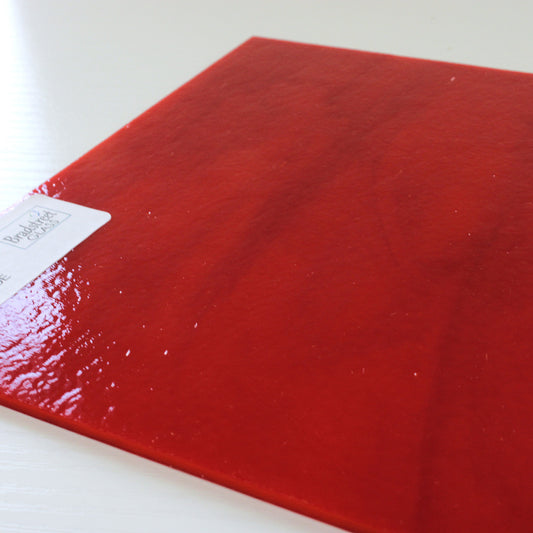 Bullseye 0124 30 Fusible 90 COE
Opaque Red Opal Double Rolled Stained Glass Sheet at Bradstreet Glass