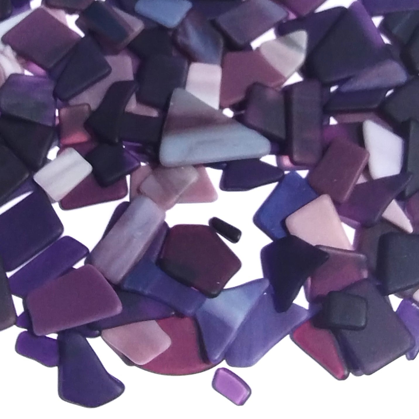 Bradstreet Glass Purple Tumbled Stained Glass 1/2 pound "Sea Glass" in Shades of Purple