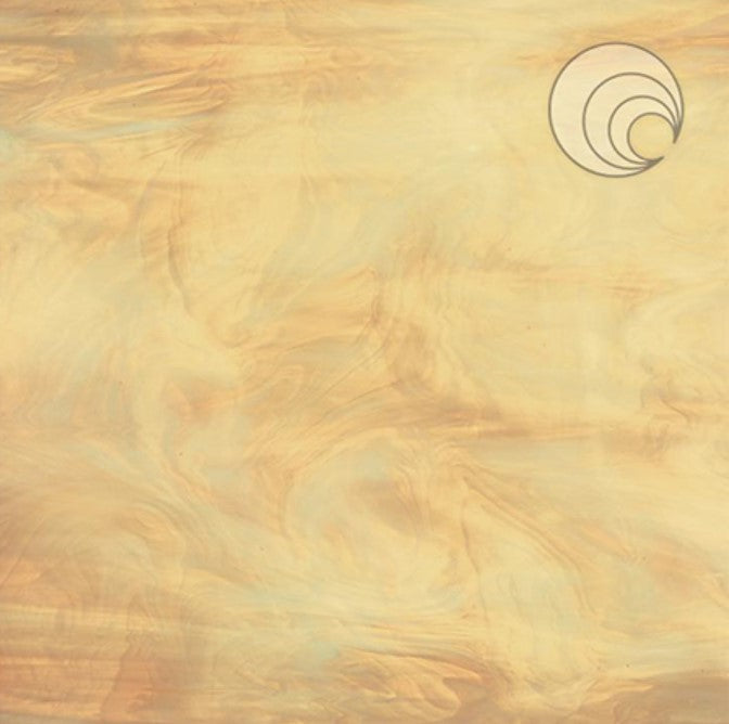 Pale Amber White Opal Stained Glass Sheet Oceanside SF317.02