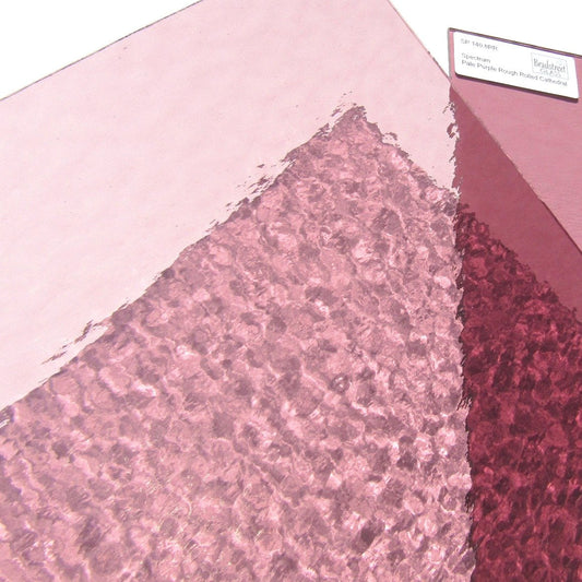Bradstreet Glass Pale Purple Rough Rolled Stained Glass Sheet Oceanside SF140.8RR