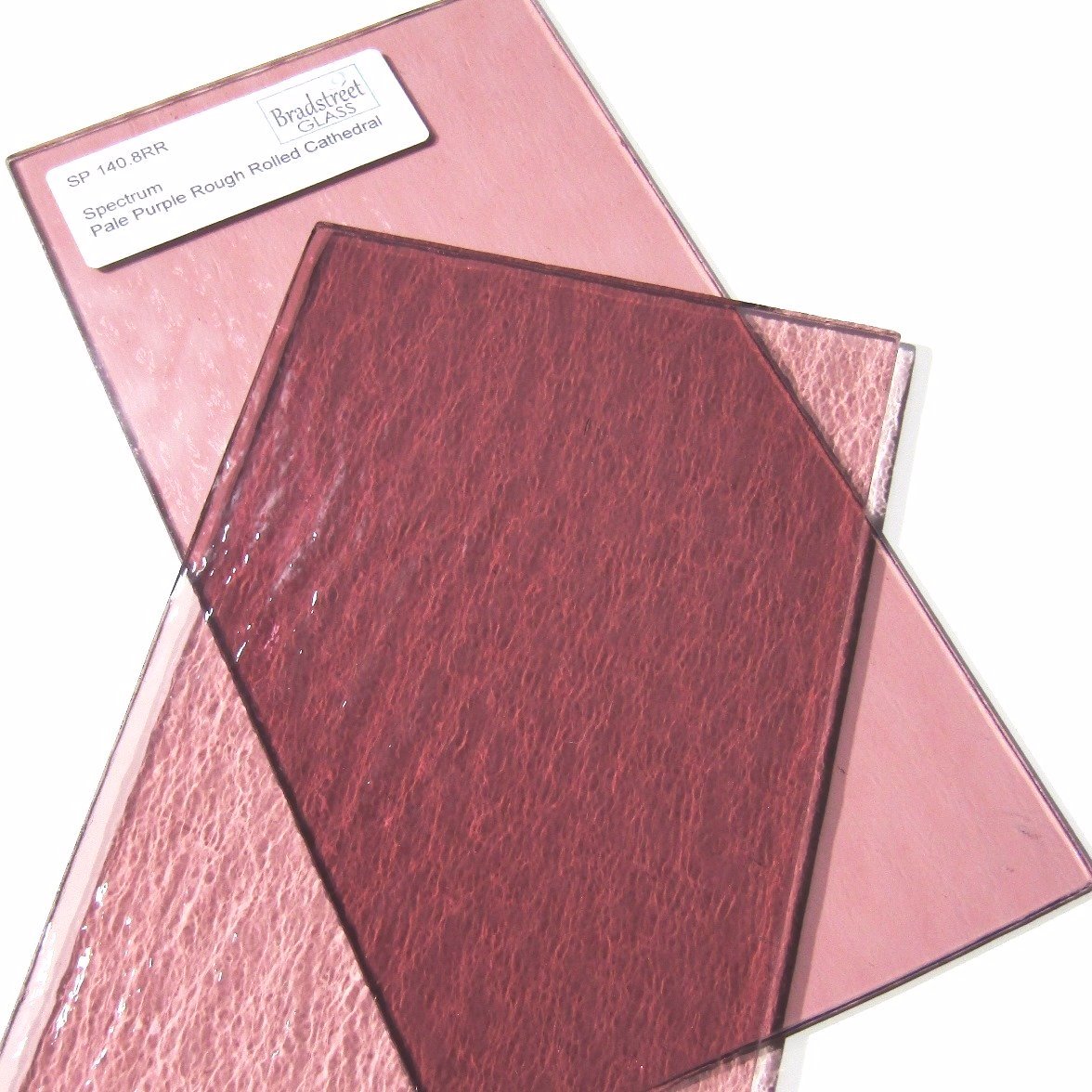 Bradstreet Glass Pale Purple Rough Rolled Stained Glass Sheet Oceanside SF140.8RR