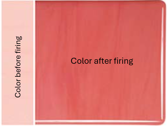 Salmon Pink Opal Fusible Stained Glass Sheet 90 COE STRIKER GLASS Bullseye 0305 30F