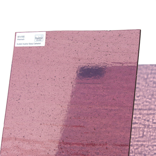 Mauve Seedy Stained Glass Sheet Wissmach 418S