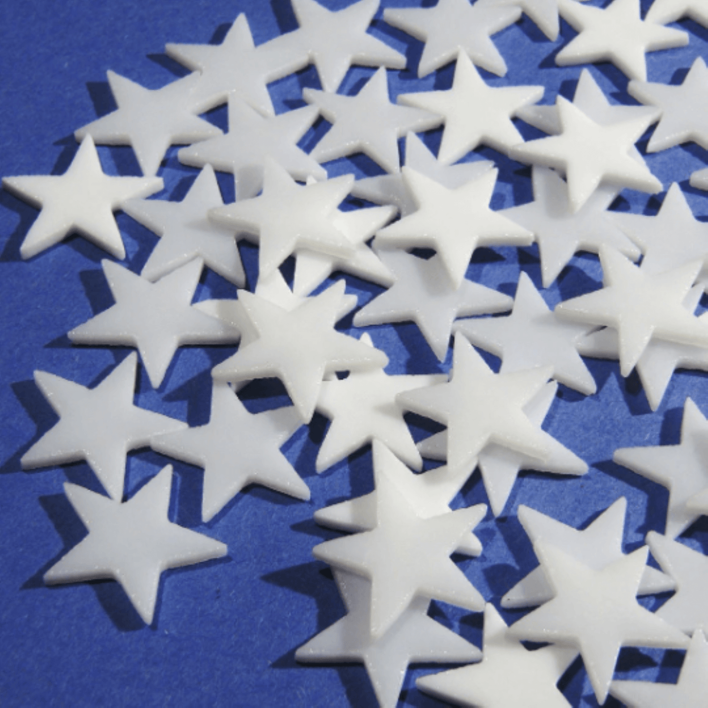 Precut Stained Glass Stars, 1.5" White Glass Stars 96 COE for Fusing, Mosaics, Jewelry, Stained Glass