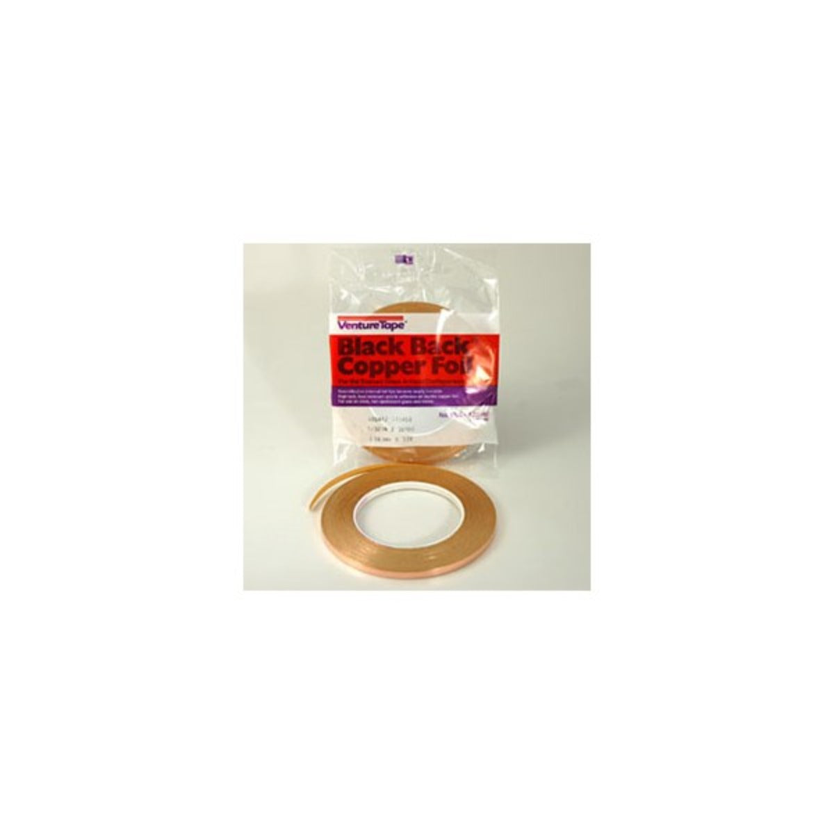 Black Backed Copper Foil Tape 1/2 inch 1.25 mil Venture Tape