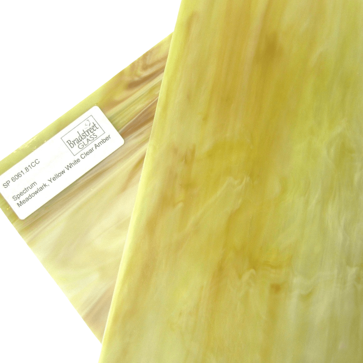 Meadowlark Pearl Opal Fusible Stained Glass Sheet Yellow, White, Clear, Amber 96 COE Oceanside SF6061.81CC