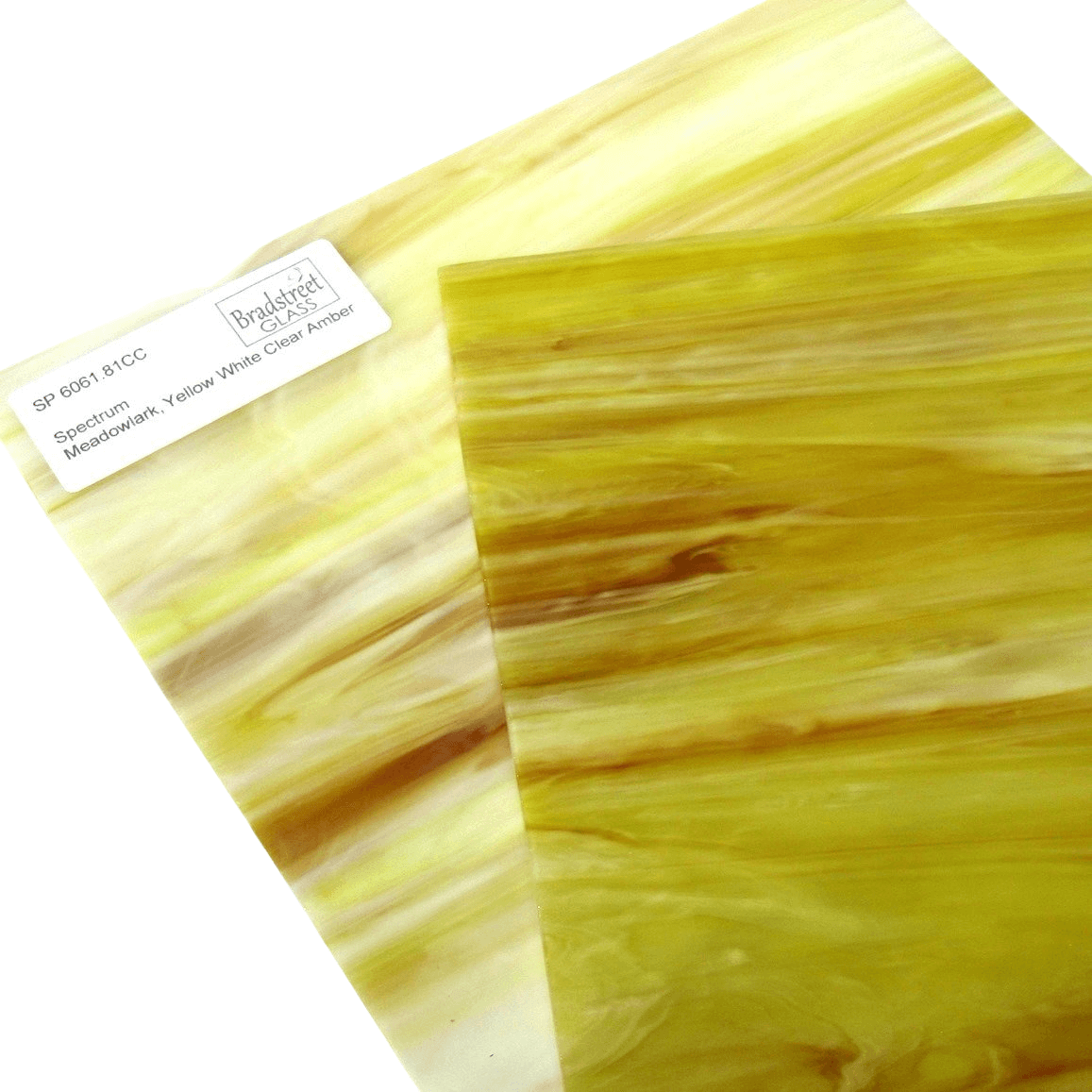 Meadowlark Pearl Opal Fusible Stained Glass Sheet Yellow, White, Clear, Amber 96 COE Oceanside SF6061.81CC