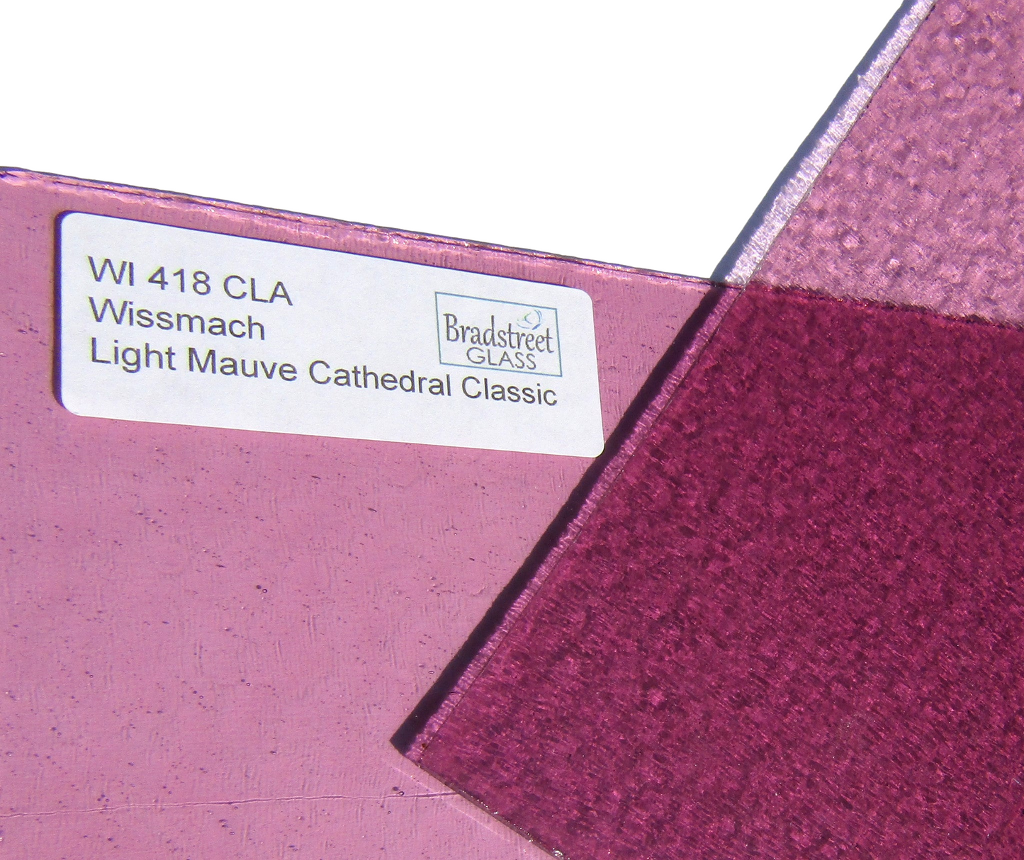 Light Mauve Stained Glass Sheet Wissmach 418 CLA Corella Classic Cathedral