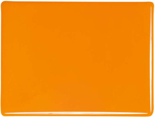 Pumpkin Orange Opaque Stained Glass Sheet Double Rolled 90 COE Bullseye 0321 30