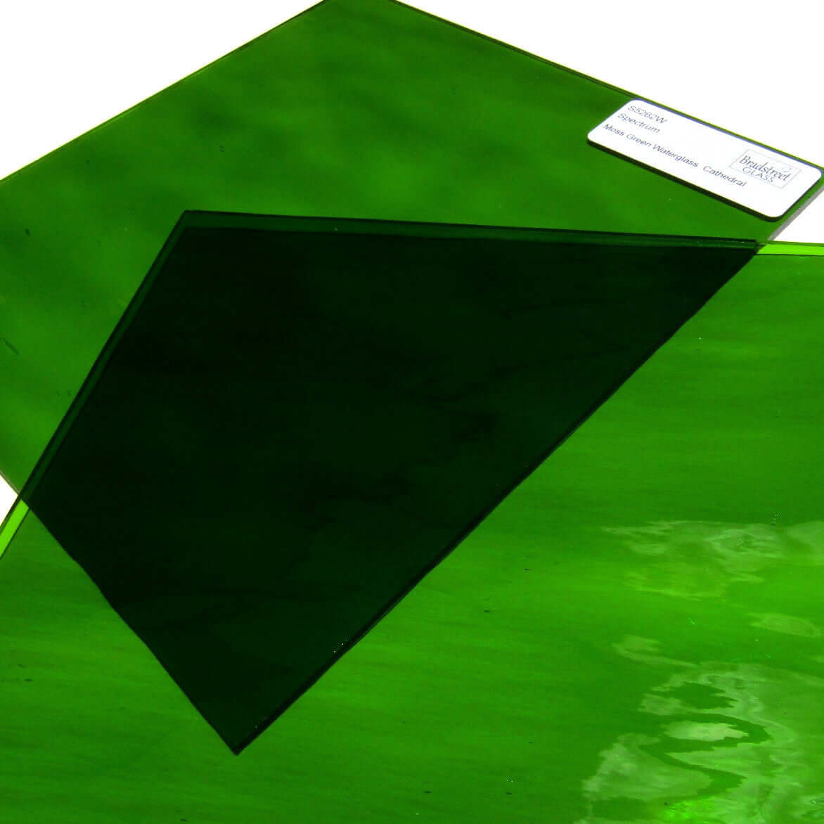 Bradstreet Glass Moss Green Waterglass Fusible Stained Glass Sheet 96 COE Oceanside SF526.2W