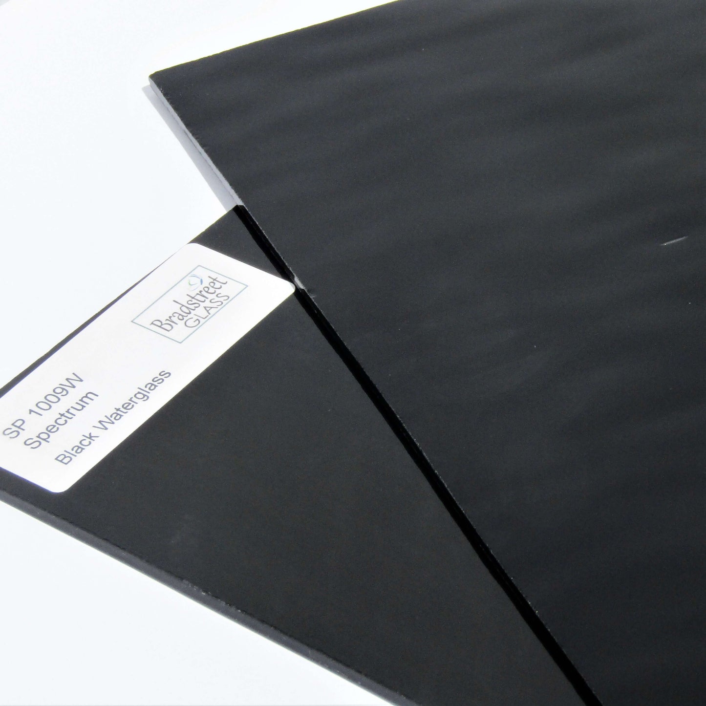 Black Waterglass Fusible Stained Glass Sheet 96 COE Oceanside SF1009W