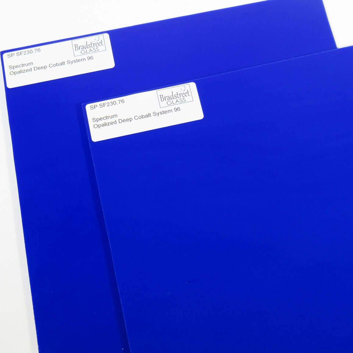 Opalized Deep Cobalt Blue Stained Glass Sheet Oceanside SF230.76