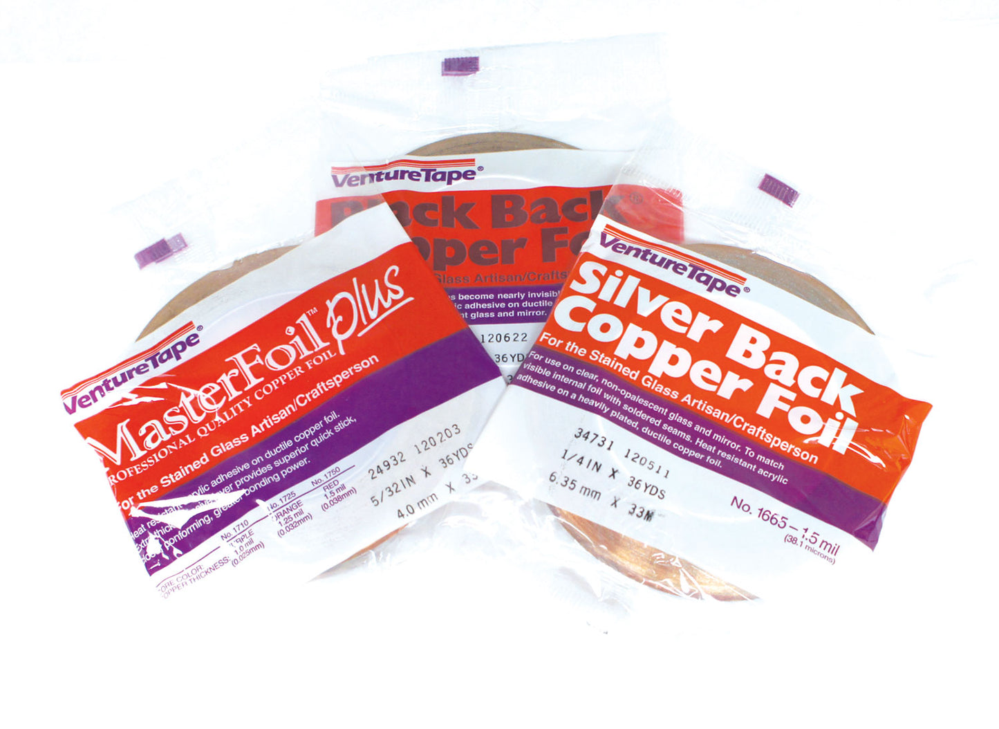 Silver Backed Copper Foil Tape 1/4 inch 1.5 mil Venture Tape