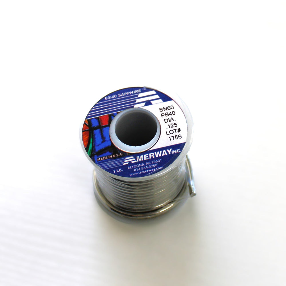 Amerway 60/40 Lead Solder for Stained Glass 1 lb Spool at Bradstreet Glass