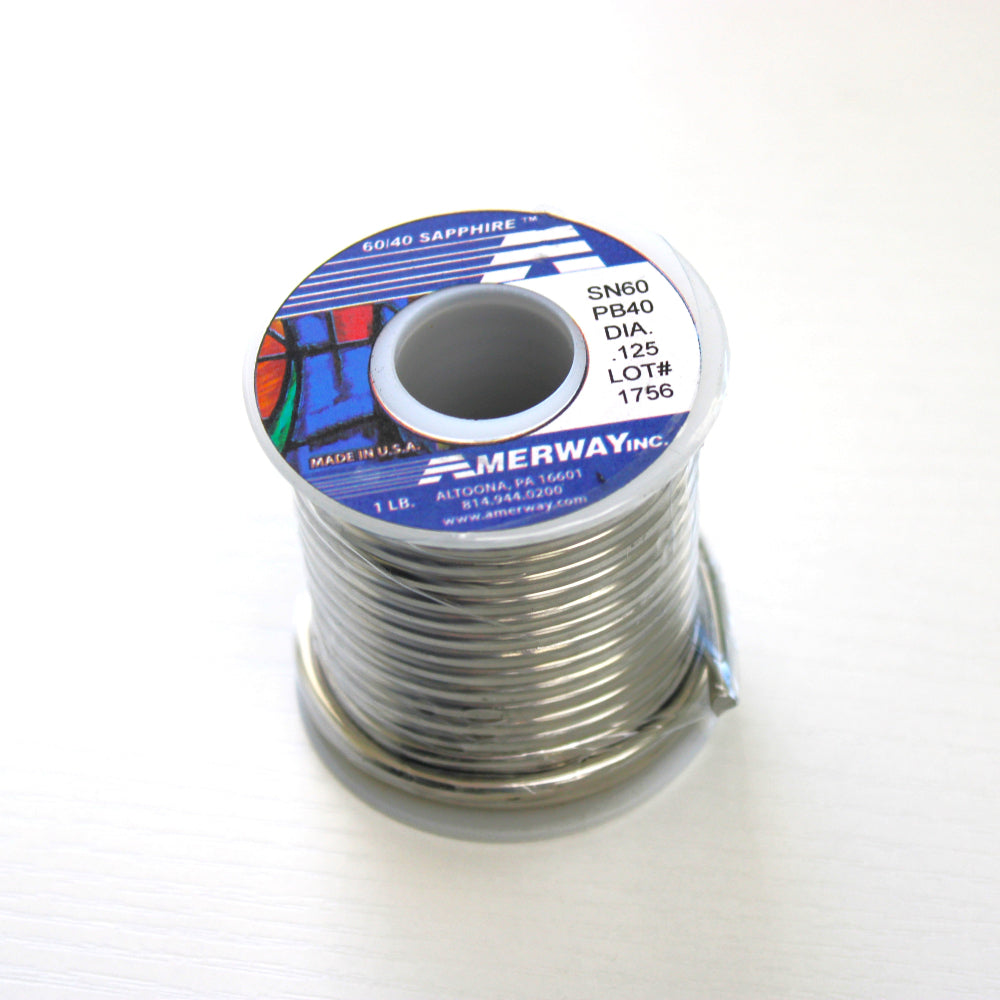 Amerway 60/40 Lead Solder for Stained Glass 1 lb Spool at Bradstreet Glass