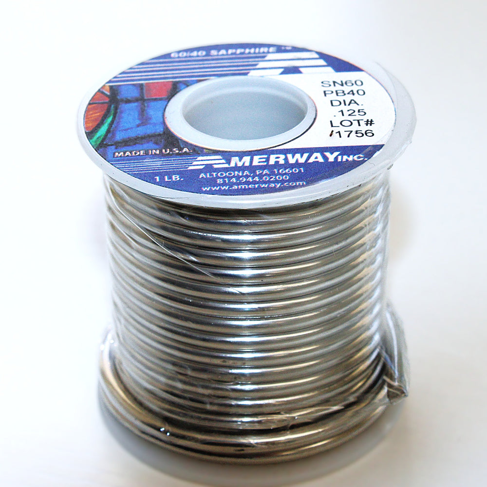 Amerway 60/40 Lead Solder for Stained Glass 1 lb Spool at Bradstreet Glass