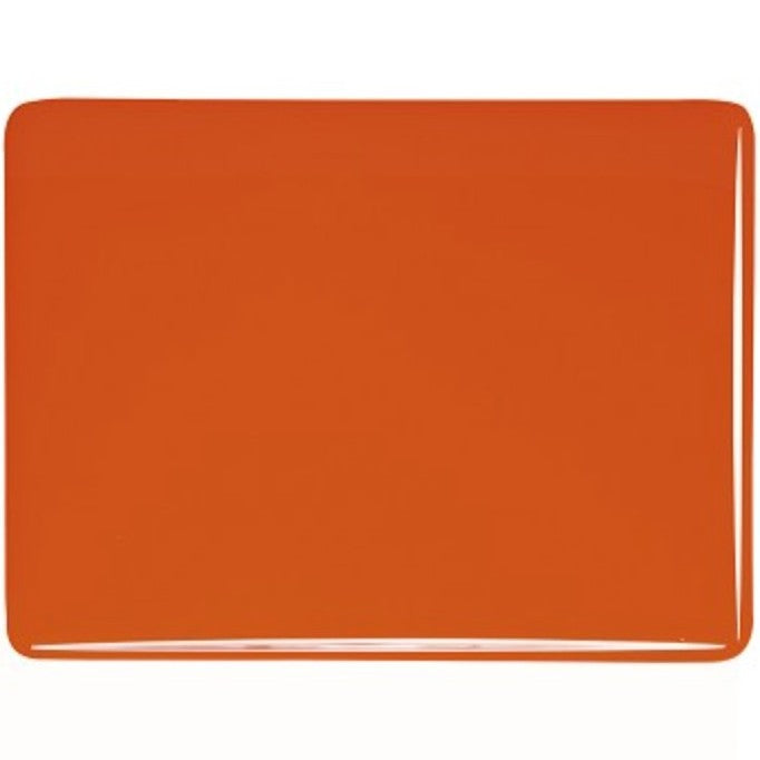 Orange Opal Stained Glass Sheet Opaque 90 COE Bullseye 0125 30