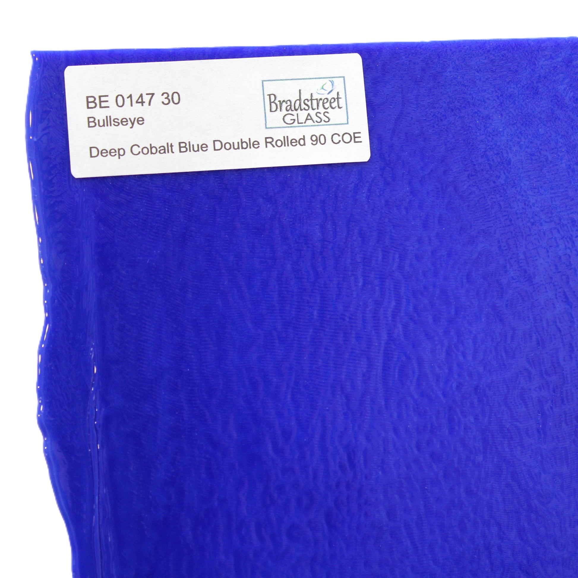 Deep Cobalt Blue Stained Glass Sheet Opaque Fusible 90 COE Bullseye 0147 30