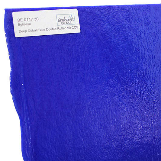 Deep Cobalt Blue Stained Glass Sheet Opaque Fusible 90 COE Bullseye 0147 30