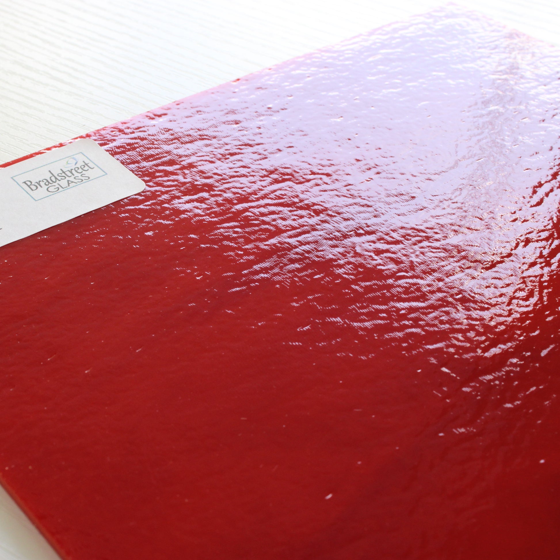 Bullseye 0124 30 Fusible 90 COE
Opaque Red Opal Double Rolled Stained Glass Sheet at Bradstreet Glass