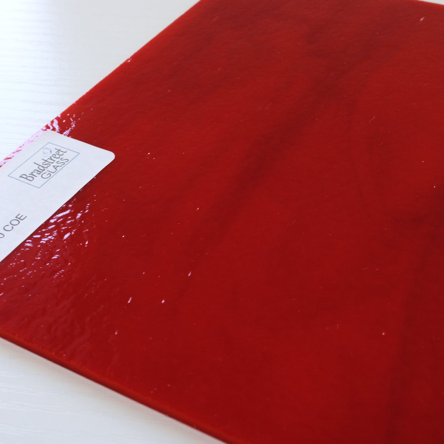 Bullseye 0124 30 Fusible 90 COE
Opaque Red Opal Double Rolled Stained Glass Sheet at Bradstreet Glass