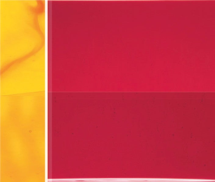 Red Stained Glass Sheet 90 COE STRIKER GLASS Transparent Bullseye 1122 30