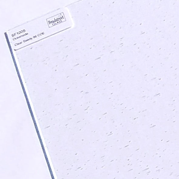Clear Seedy Stained Glass Sheet 96 COE Oceanside Fusible SF100S