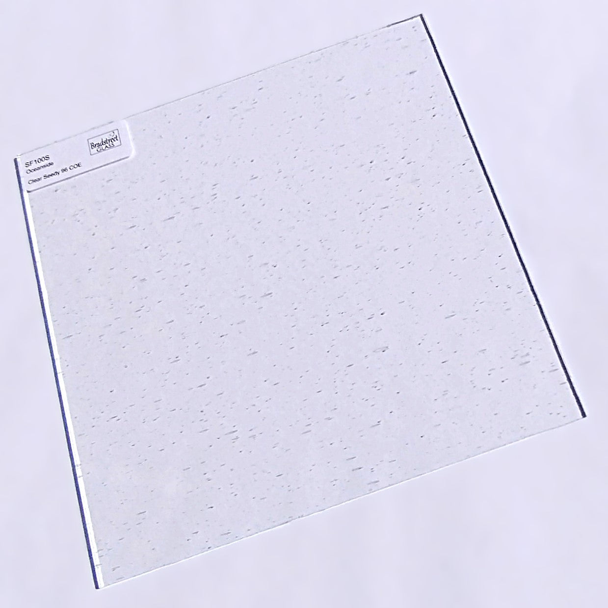 Clear Seedy Stained Glass Sheet 96 COE Oceanside Fusible SF100S