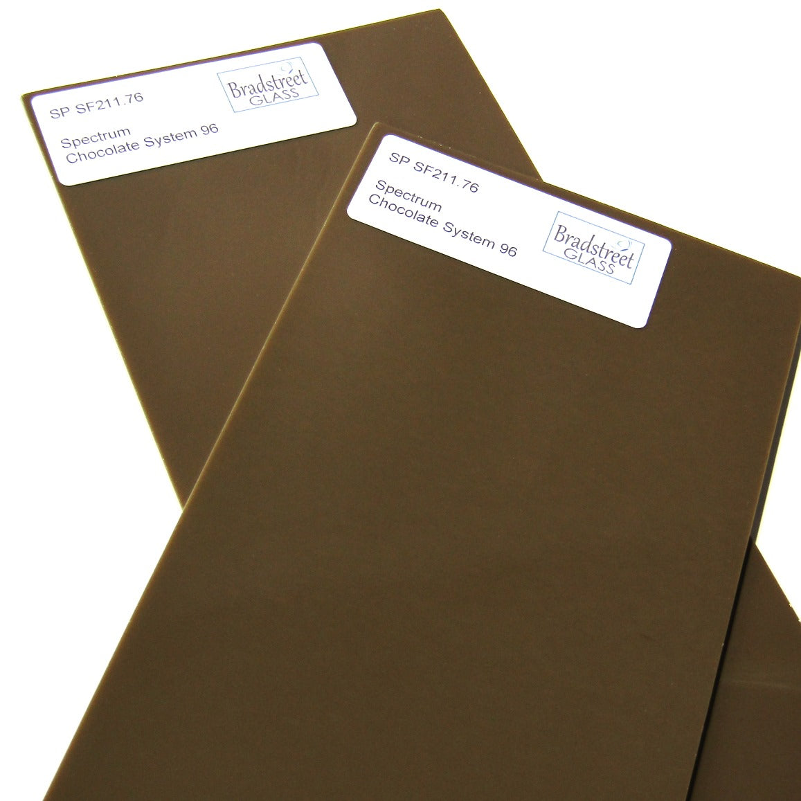 Spectrum Opaque Chocolate Brown Opal System 96 Fusible Stained Glass Sample Size SF211.76