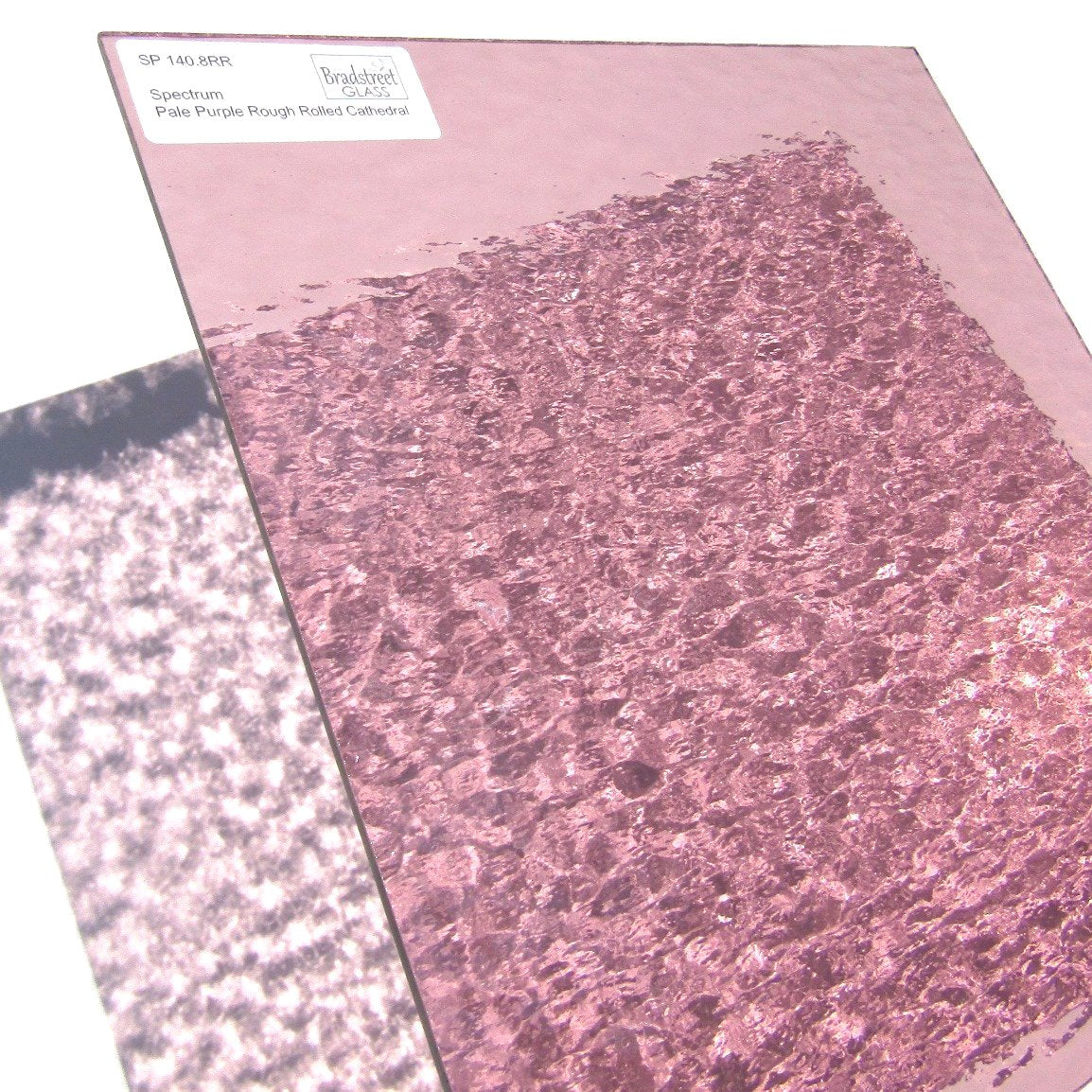  Bradstreet Glass Pale Purple Rough Rolled Stained Glass Sheet Oceanside SF140.8RR