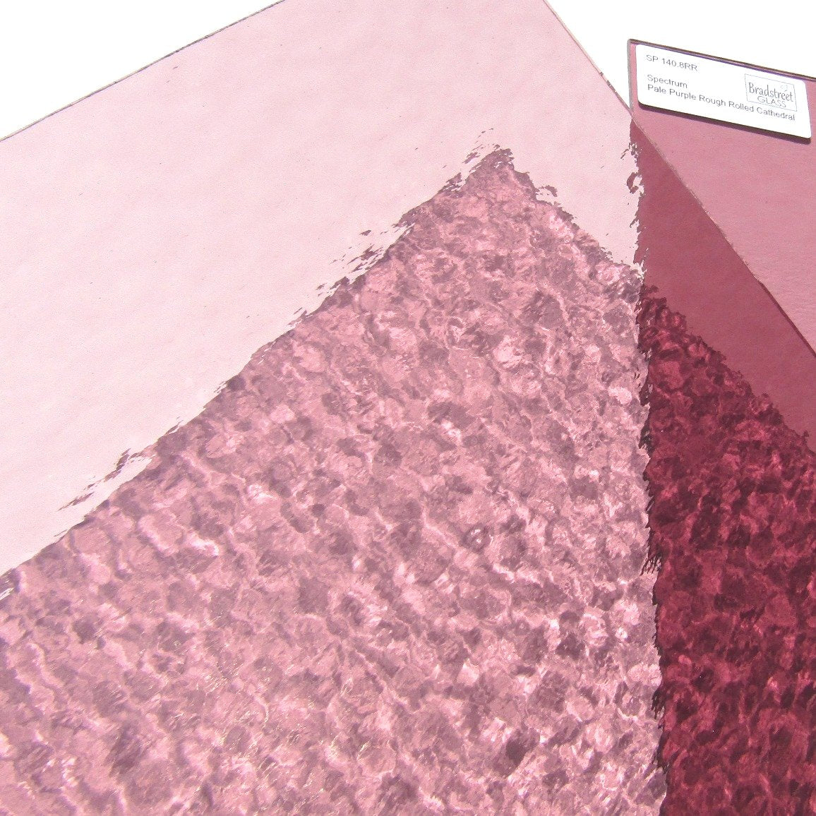 Bradstreet Glass Pale Purple Rough Rolled Stained Glass Sheet Oceanside SF140.8RR