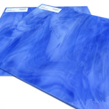 Spectrum SP 337.2 Stained Glass Sheet Light Blue White Opal Streaky Swirled Opaque