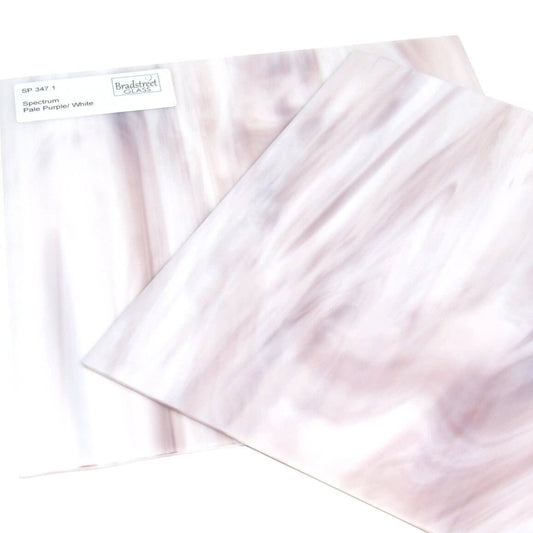 Spectrum SP 347.1 Stained Glass Sheet Streaky Pale Purple and White Opal