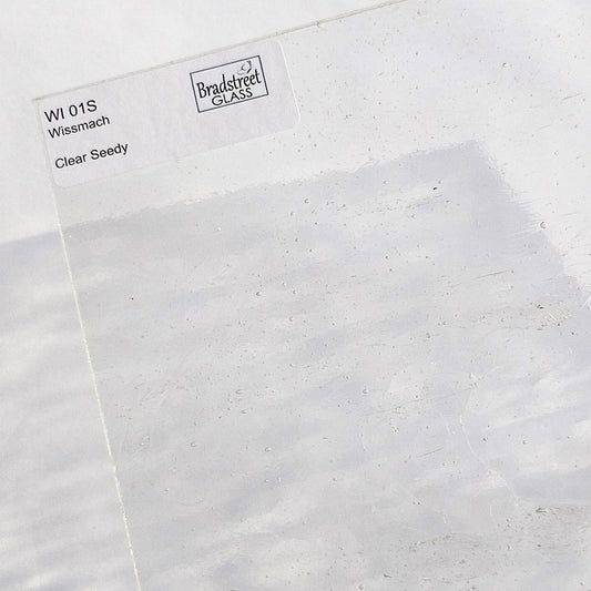 Wissmach 01S Seedy Textured Clear Stained Glass Sheet
