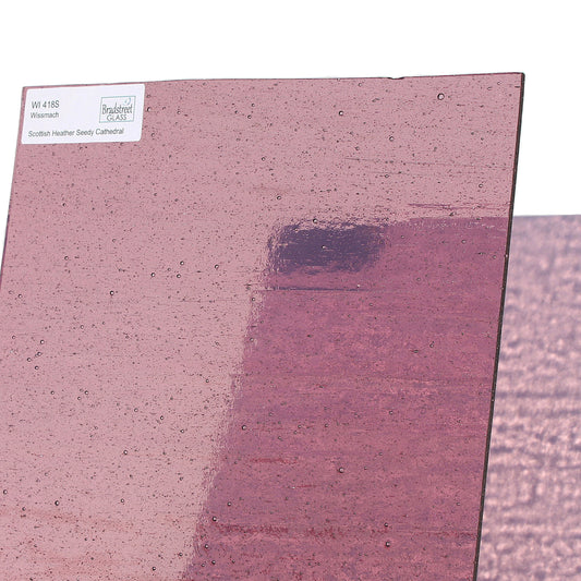 Mauve Seedy Stained Glass Sheet Wissmach 418S