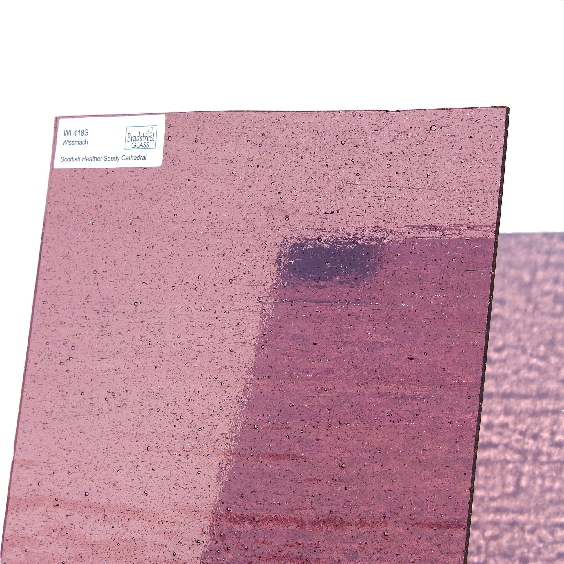Mauve Seedy Stained Glass Sheet Wissmach 418S