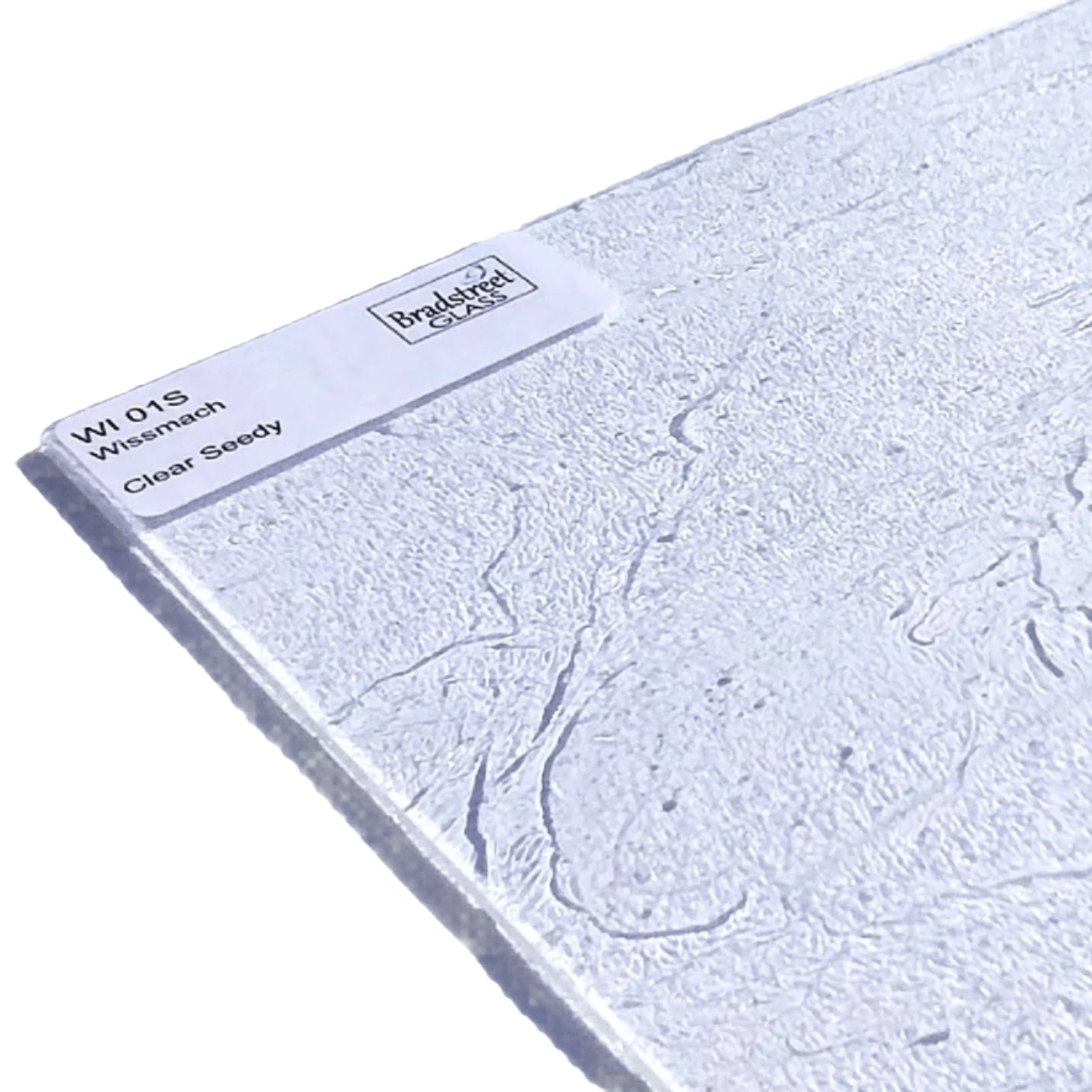 Wissmach 01S Seedy Textured Clear Stained Glass Sheet