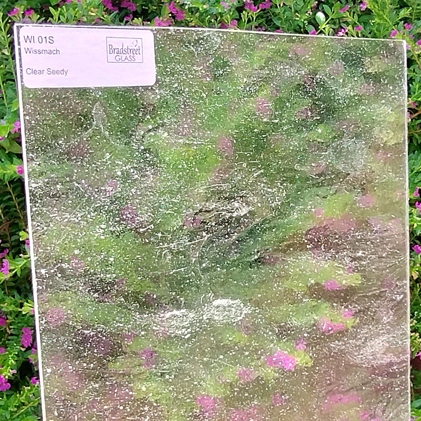 Wissmach 01S Seedy Textured Clear Stained Glass Sheet