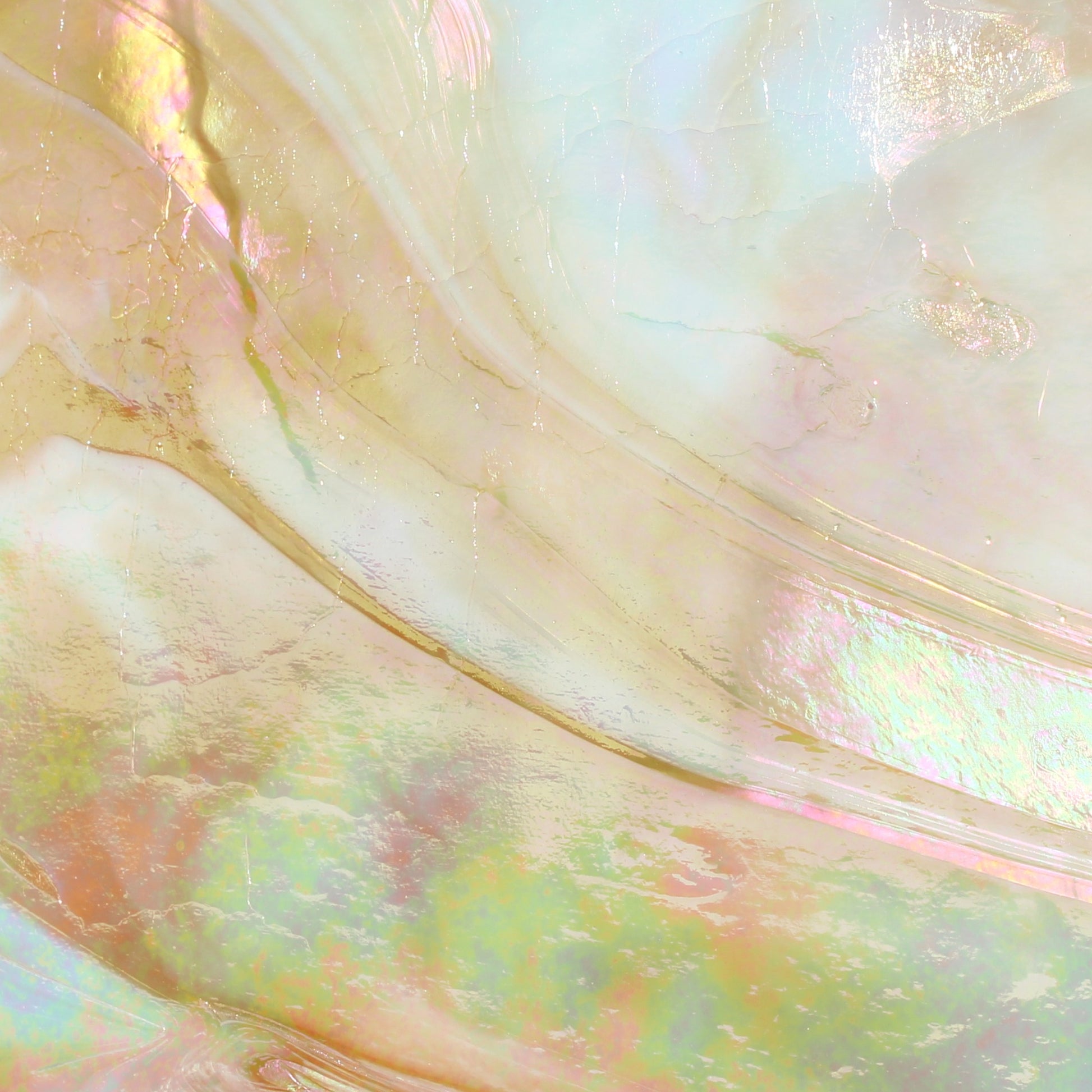 Medium Amber Opal Iridescent Stained Glass Sheet Dense Opaque Wissmach 58DIR