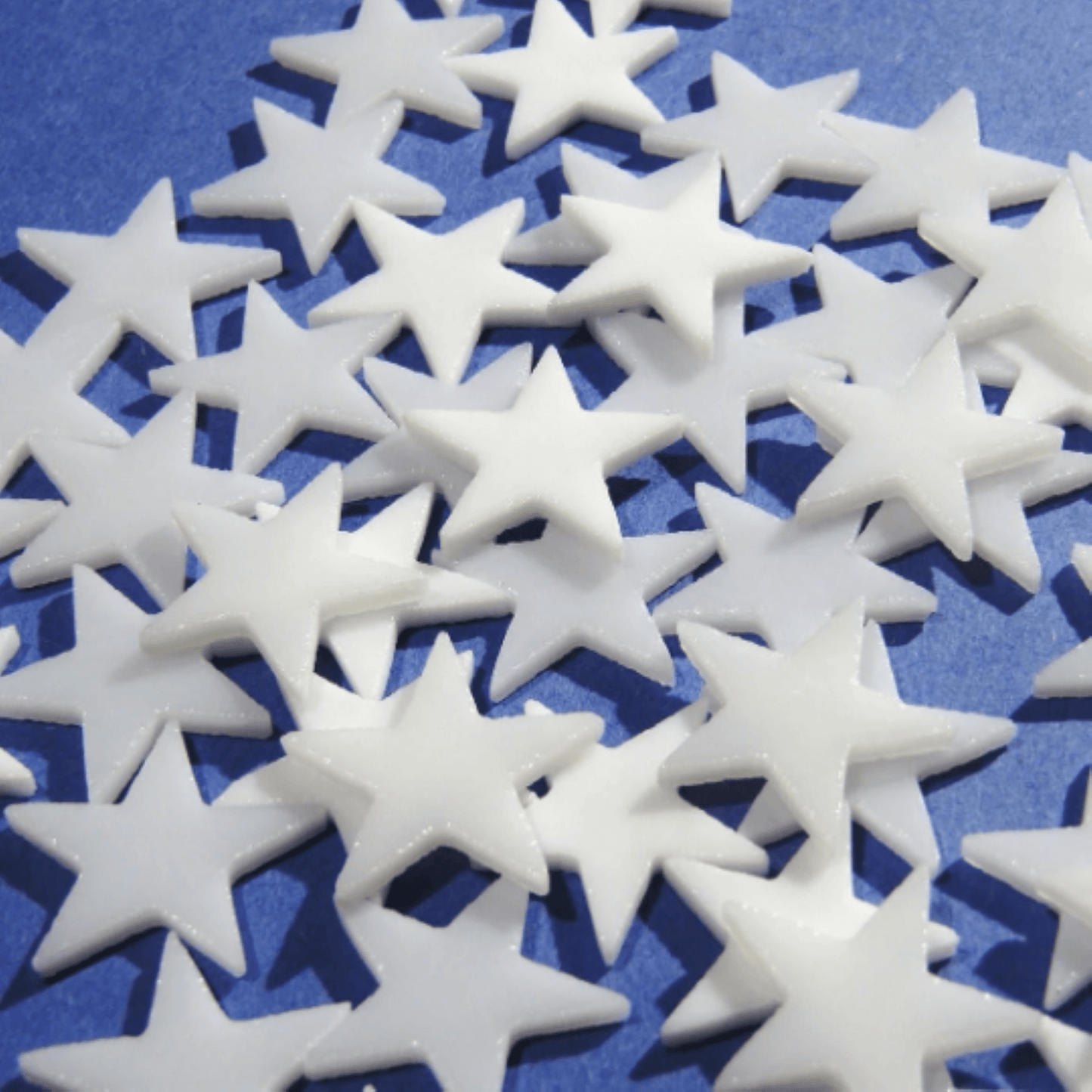 Precut Stained Glass Stars, 1.5" White Glass Stars 96 COE for Fusing, Mosaics, Jewelry, Stained Glass