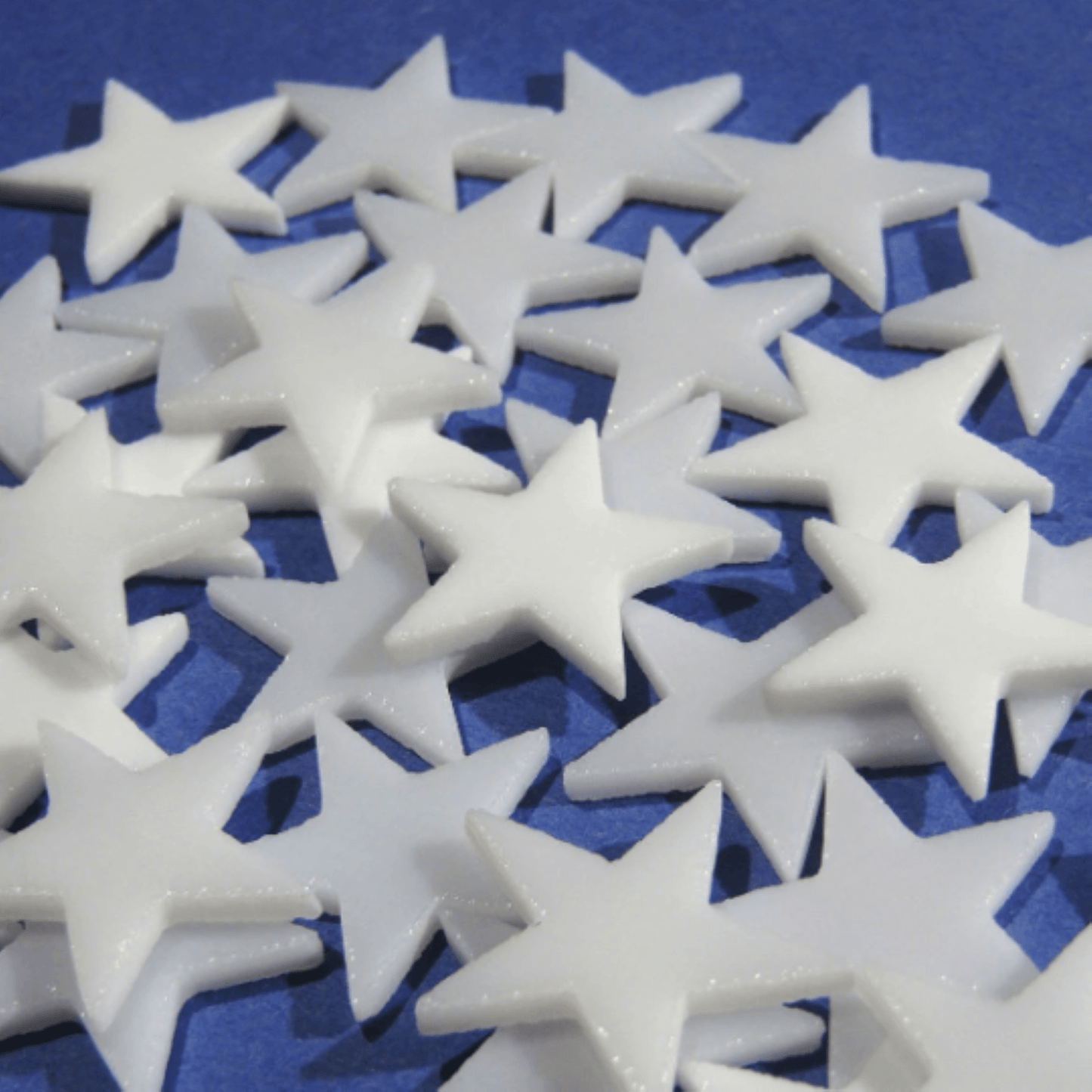 Precut Stained Glass Stars, 1.5" White Glass Stars 96 COE for Fusing, Mosaics, Jewelry, Stained Glass