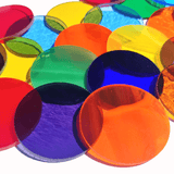 Precut Stained Glass Circles, 2" Diameter Glass Circles in Assorted Colors, Glass Art Supplies