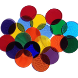 Precut Stained Glass Circles, 2" Diameter Glass Circles in Assorted Colors, Glass Art Supplies