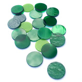 Green Precut 1" Stained Glass Circles, Package of 10 or 20