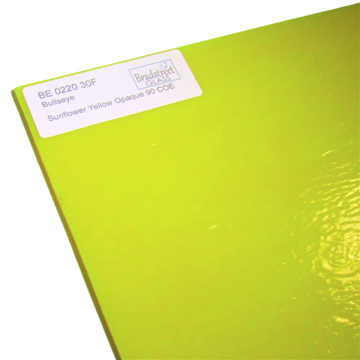 Sunflower Yellow Fusible Stained Glass Sheet Opaque 90 COE Bullseye 0220 30F