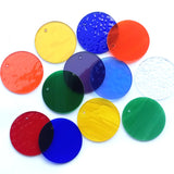 Precut Stained Glass Circles with Holes Drilled for Hanging, 2" Glass Circles for Windchimes, Ornaments, Glass Art, Assorted Colors, All Translucent and Wispy Stained Glass