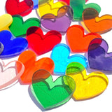 Precut Stained Glass Hearts, Assorted Colors, 1 inch Glass Hearts for Mosaics, Jewelry, Stained Glass