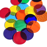 Precut Stained Glass Circles, 2" Diameter Glass Circles in Assorted Colors, Glass Art Supplies