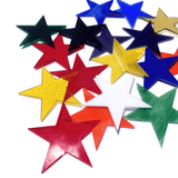 Precut Stained Glass Stars, Assorted Colors, 3" Glass Stars for Mosaics, Jewelry, Stained Glass Art