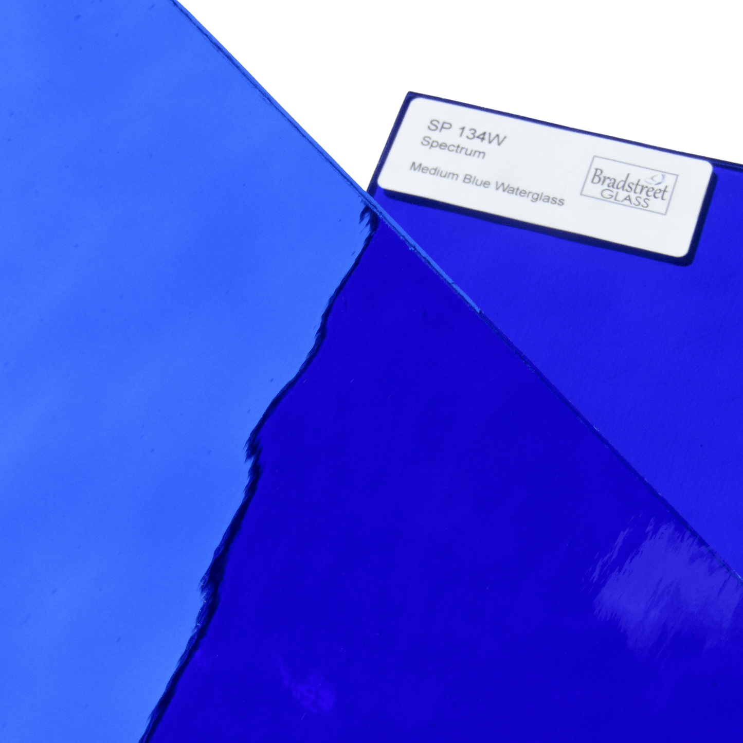  Bradstreet Glass Medium Blue Waterglass Fusible Stained Glass Sheet 96 COE Oceanside SF134W